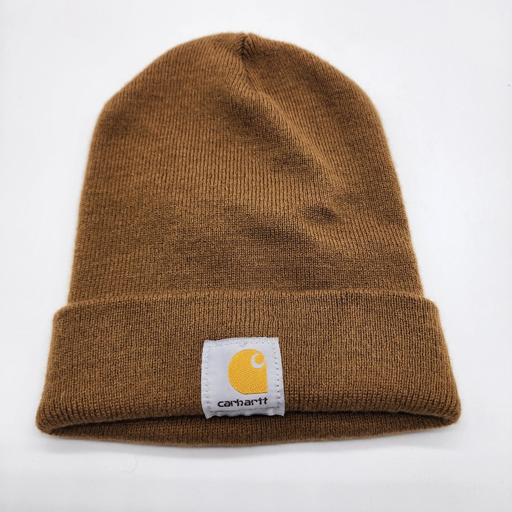 Carhartt Acrylic Watch Hat Beanie Unisex OSFA Brown Rib Knit Cuffed USA Made